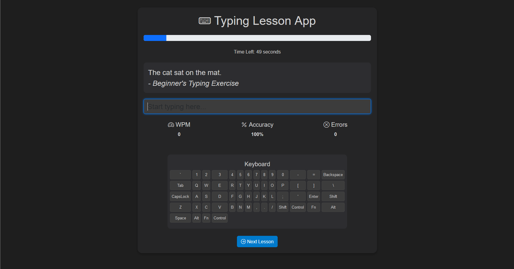 Typing Lesson App Image